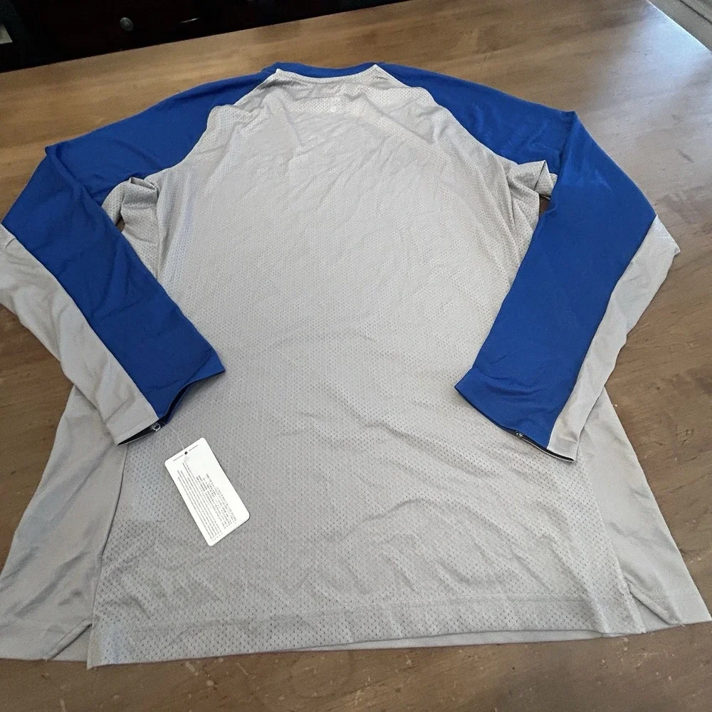 NWT Nike Men's Memphis Tigers Dri-Fit Long Sleeve T-Shirt Gray Blue - LARGE